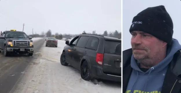 INCREDIBLE: Freedom trucker helps CBC reporters out of ditch